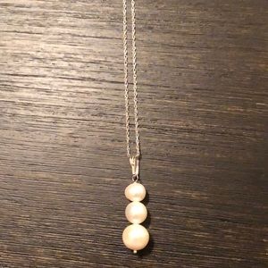 Faux pearl necklace